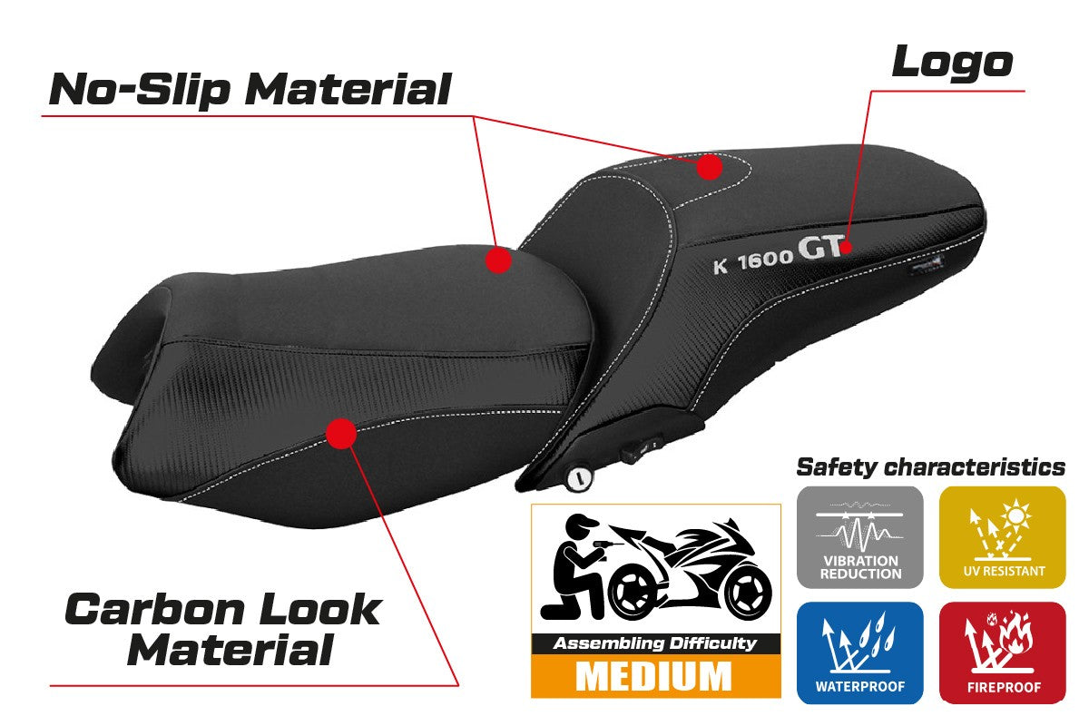 Seat cover compatible - BMW K 1600 GT 2010-2025 - mod Tropea Color
