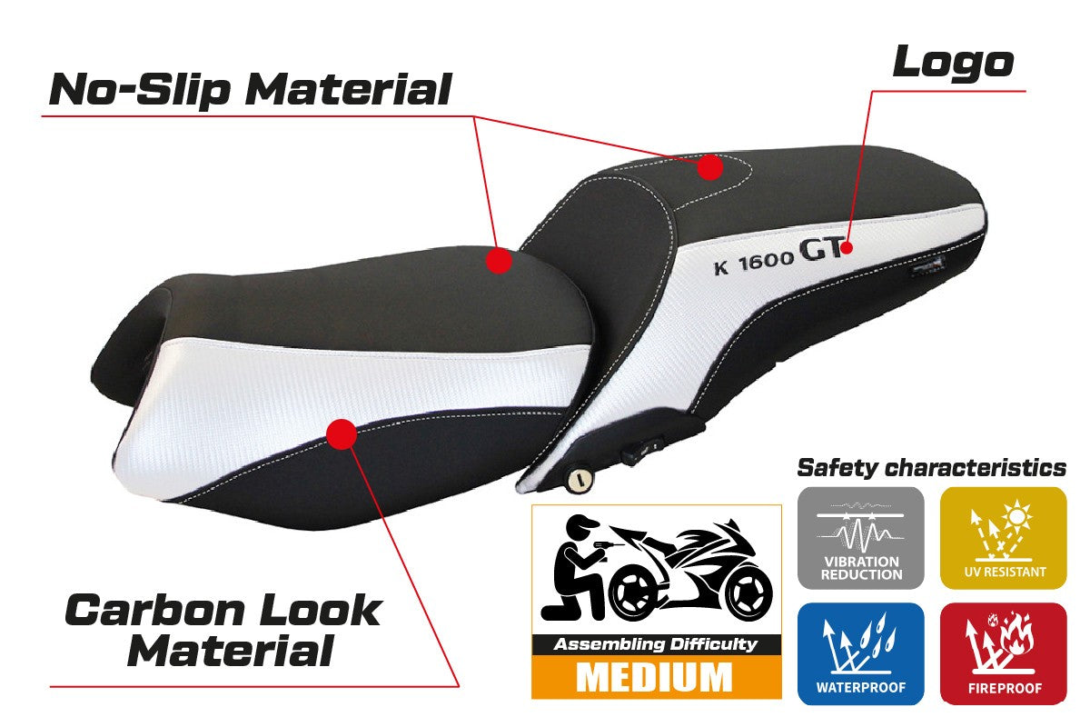 Seat cover compatible - BMW K 1600 GT 2010-2025 - mod Tropea Color