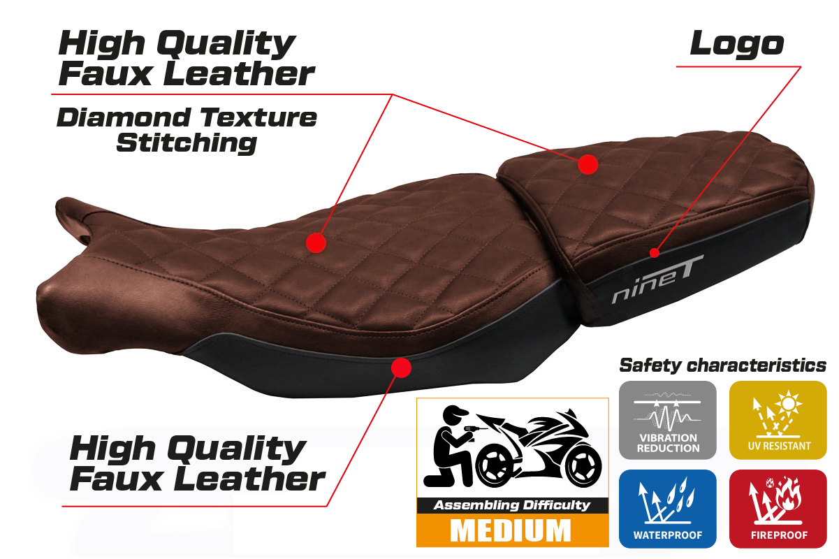 Seat cover compatible - BMW R 1200 NINE T 2014 - 2024 - mod Arnes
