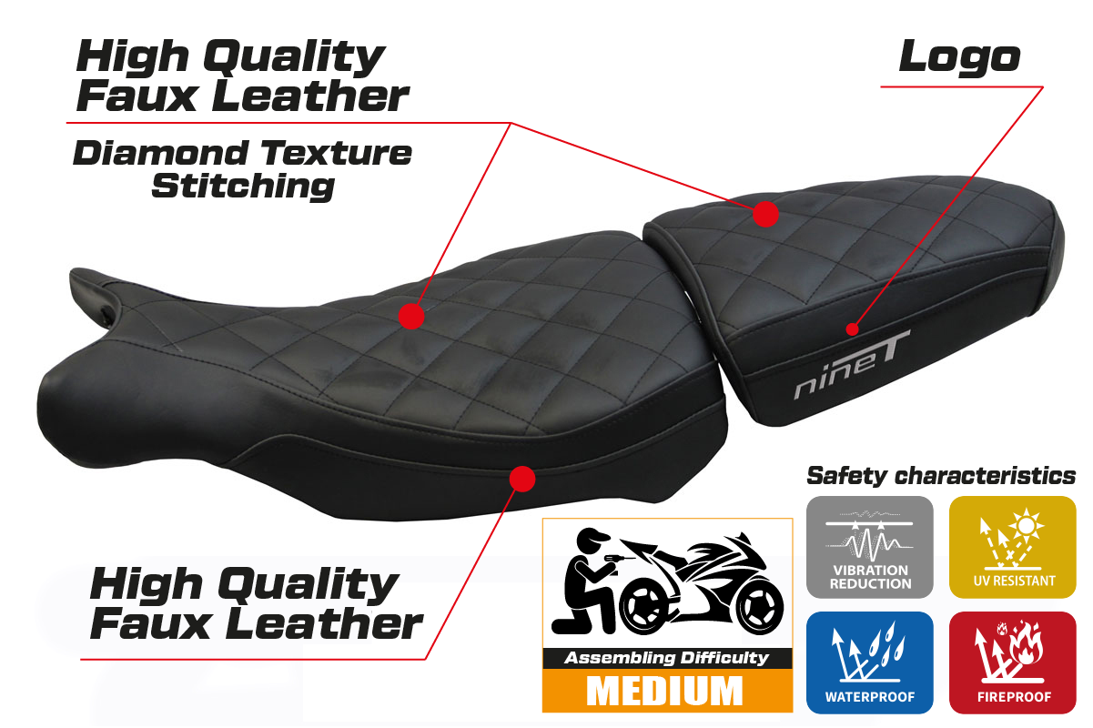 Seat cover compatible - BMW R 1200 NINE T 2014 - 2024 - mod Arnes
