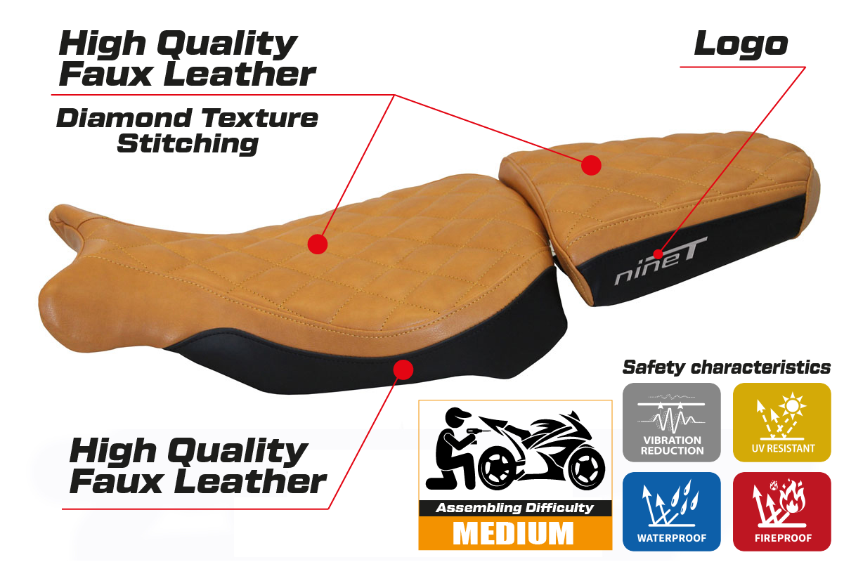 Seat cover compatible - BMW R 1200 NINE T 2014 - 2024 - mod Arnes