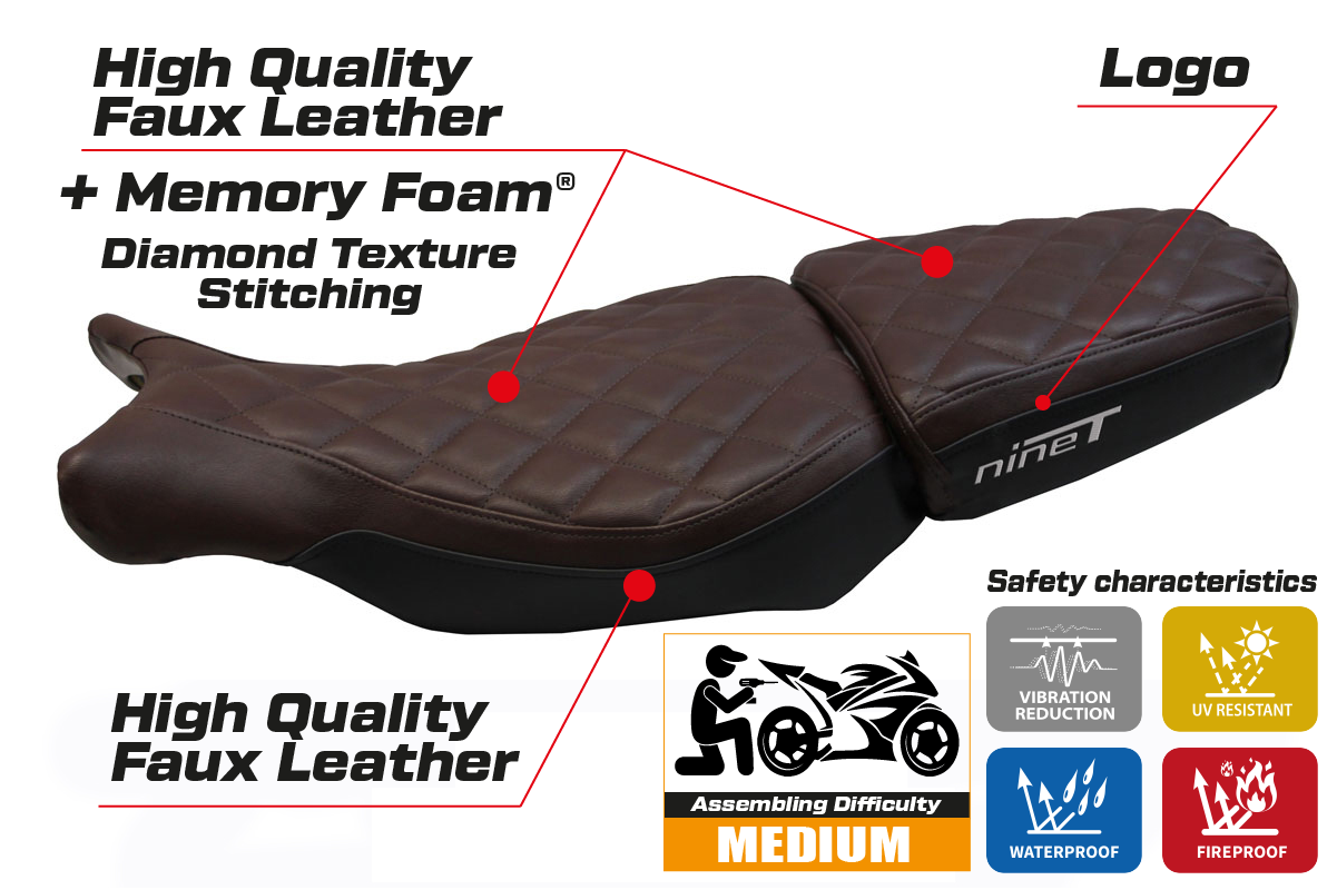 Seat cover compatible - BMW R 1200 NINE T (SCRAMBLER) 2014 - 2024 - mod Batea Comfort System