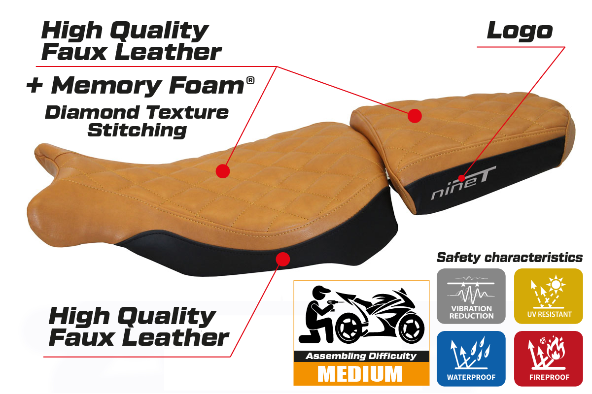 Seat cover compatible - BMW R 1200 NINE T (SCRAMBLER) 2014 - 2024 - mod Batea Comfort System
