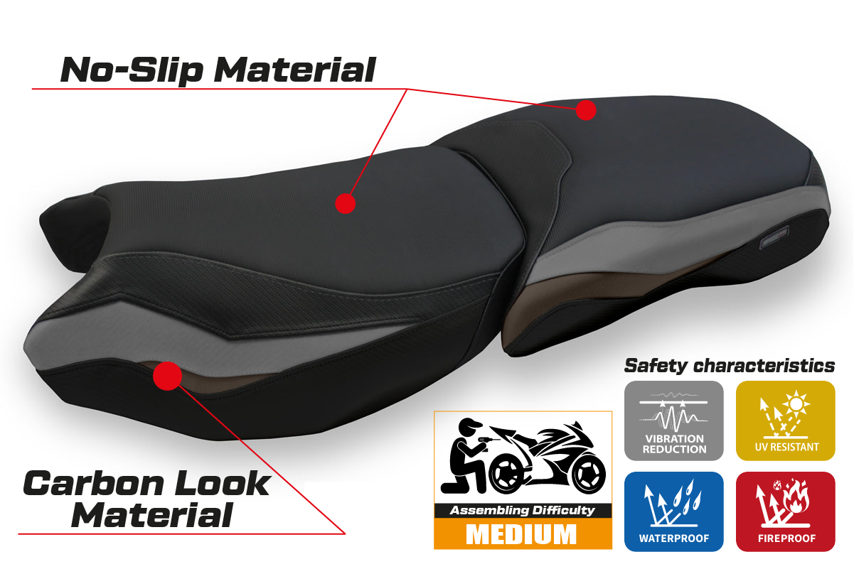 Seat cover compatible - BMW R 1250 GS ADVENTURE 2019 - 2024 - mod Baceno 3