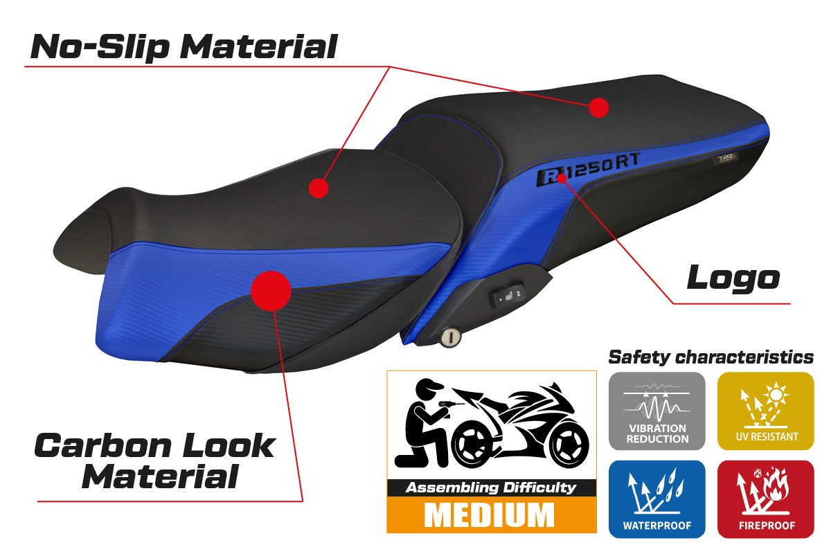 Seat cover compatible - BMW R 1250 RT 2019-2025 - mod Alghero 1
