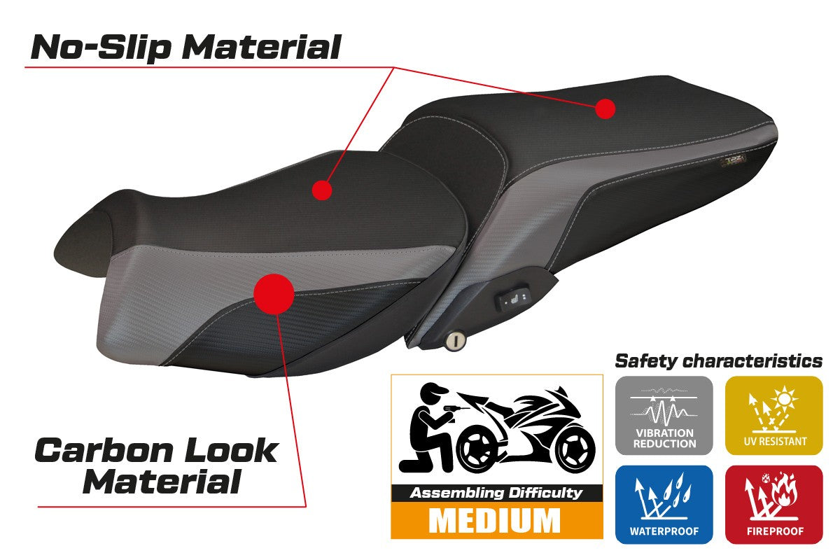 Seat cover compatible - BMW R 1250 RT 2019-2025 - mod Alghero 1