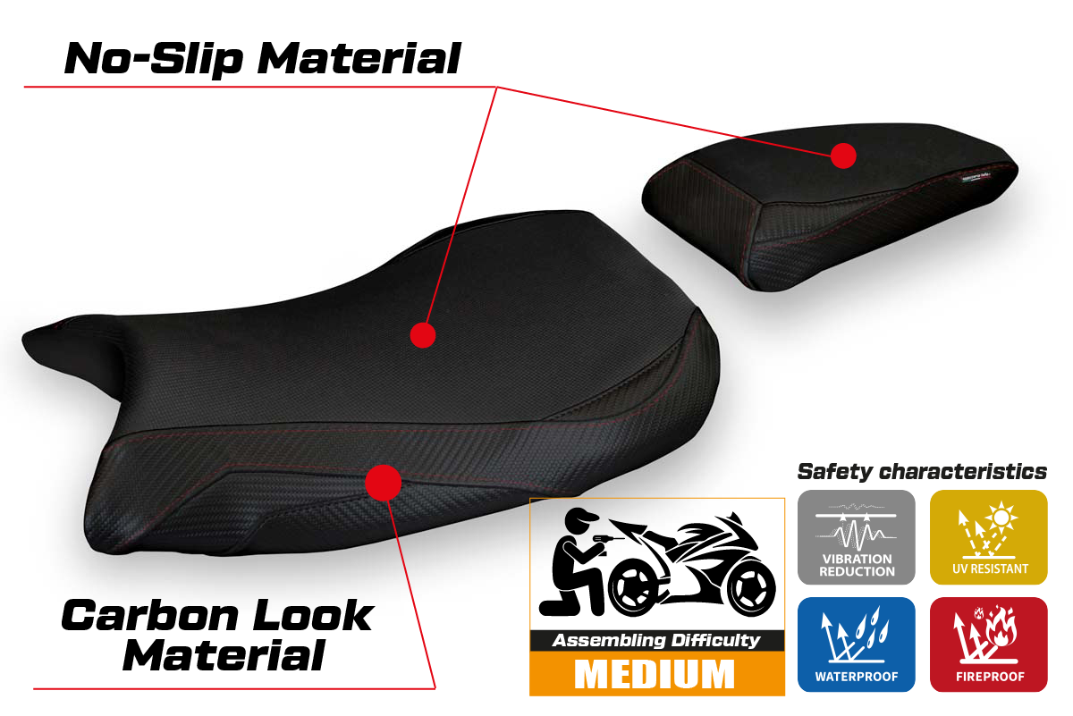 Seat cover compatible - BMW S 1000 RR 2019-2025 - mod Lustignano 1