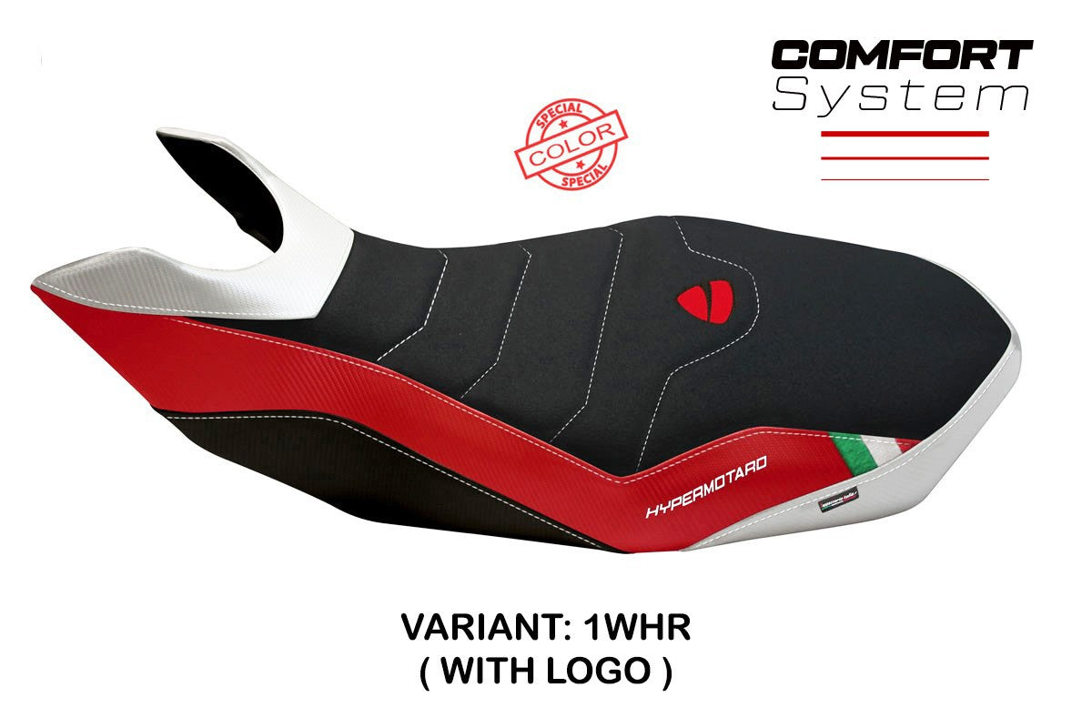 Seat cover compatible - Ducati Hypermotard 796 / 1100 / 1100 EVO 2007 - 2012 - Mod Medea Special Color Comfort System