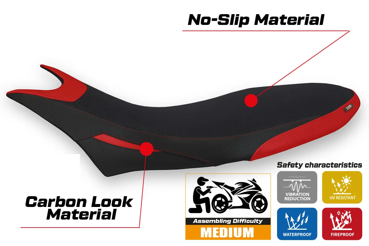 Seat cover compatible - Ducati Hypermotard 950 2019-2025 - mod Cuba 1