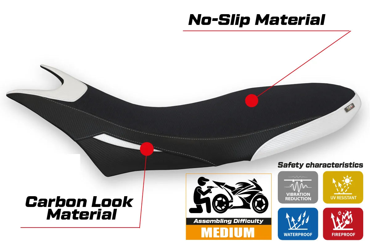 Seat cover compatible - Ducati Hypermotard 950 2019-2025 - mod Cuba 1
