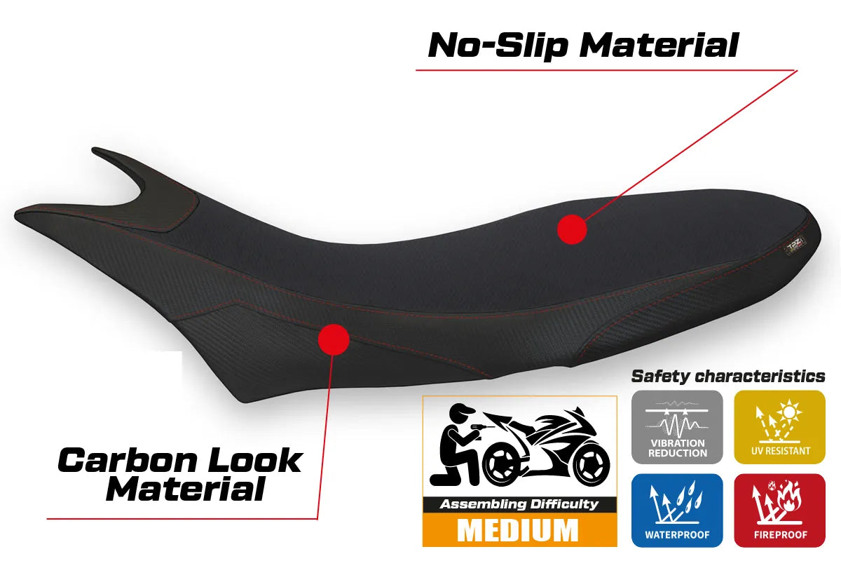 Seat cover compatible - Ducati Hypermotard 950 2019-2025 - mod Cuba 1