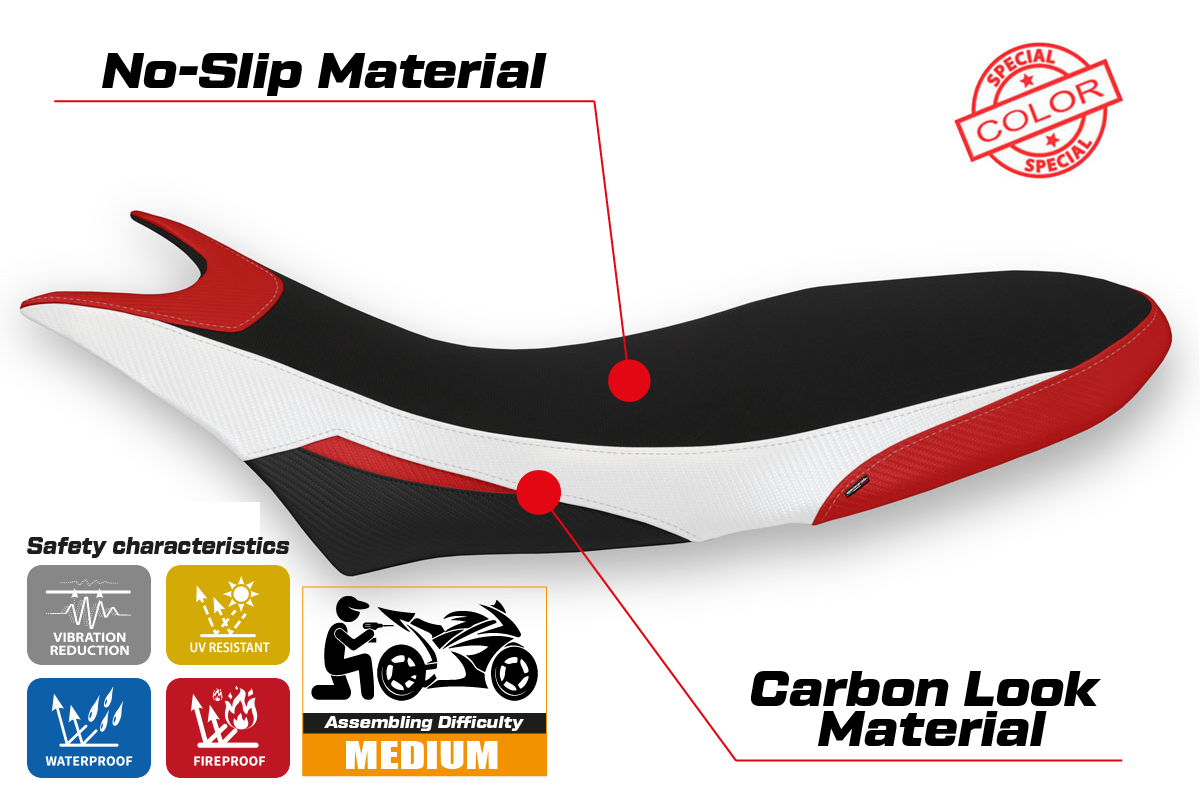 Seat cover compatible - Ducati Hypermotard 950 2019-2025 - mod Cuba Special Color