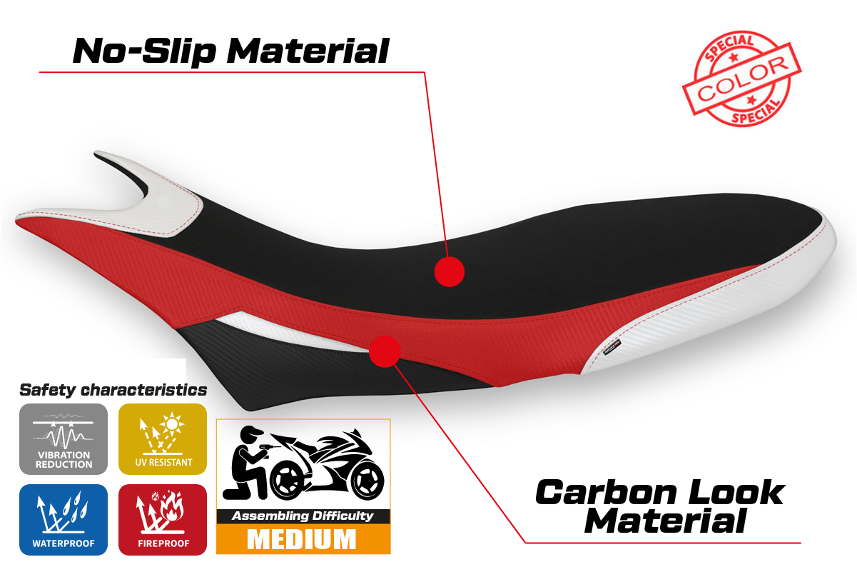 Seat cover compatible - Ducati Hypermotard 950 2019-2025 - mod Cuba Special Color