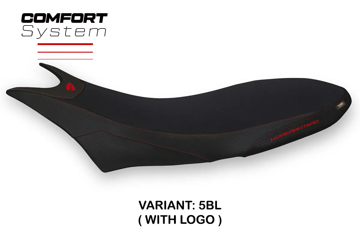 Seat cover compatible - Ducati Hypermotard 950 2019-2025 - mod Orlando 1 Comfort System