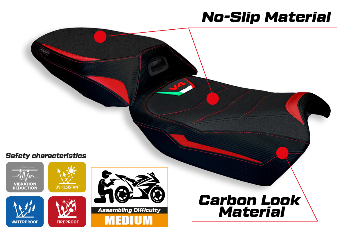 Seat cover compatible - Ducati Multistrada V4 2021-2025 - mod Adelaide Ultragrip