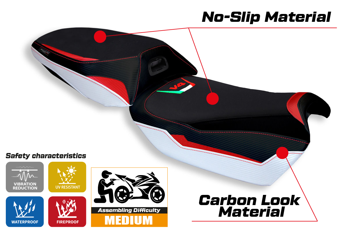 Seat cover compatible - Ducati Multistrada V4 2021-2025 - mod Eucla Special Color