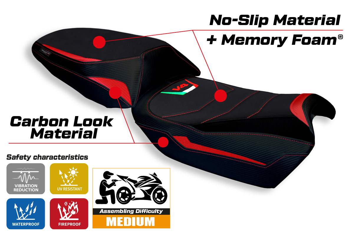 Seat cover compatible - Ducati Multistrada V4 2021-2025 - mod Galmi Comfort System