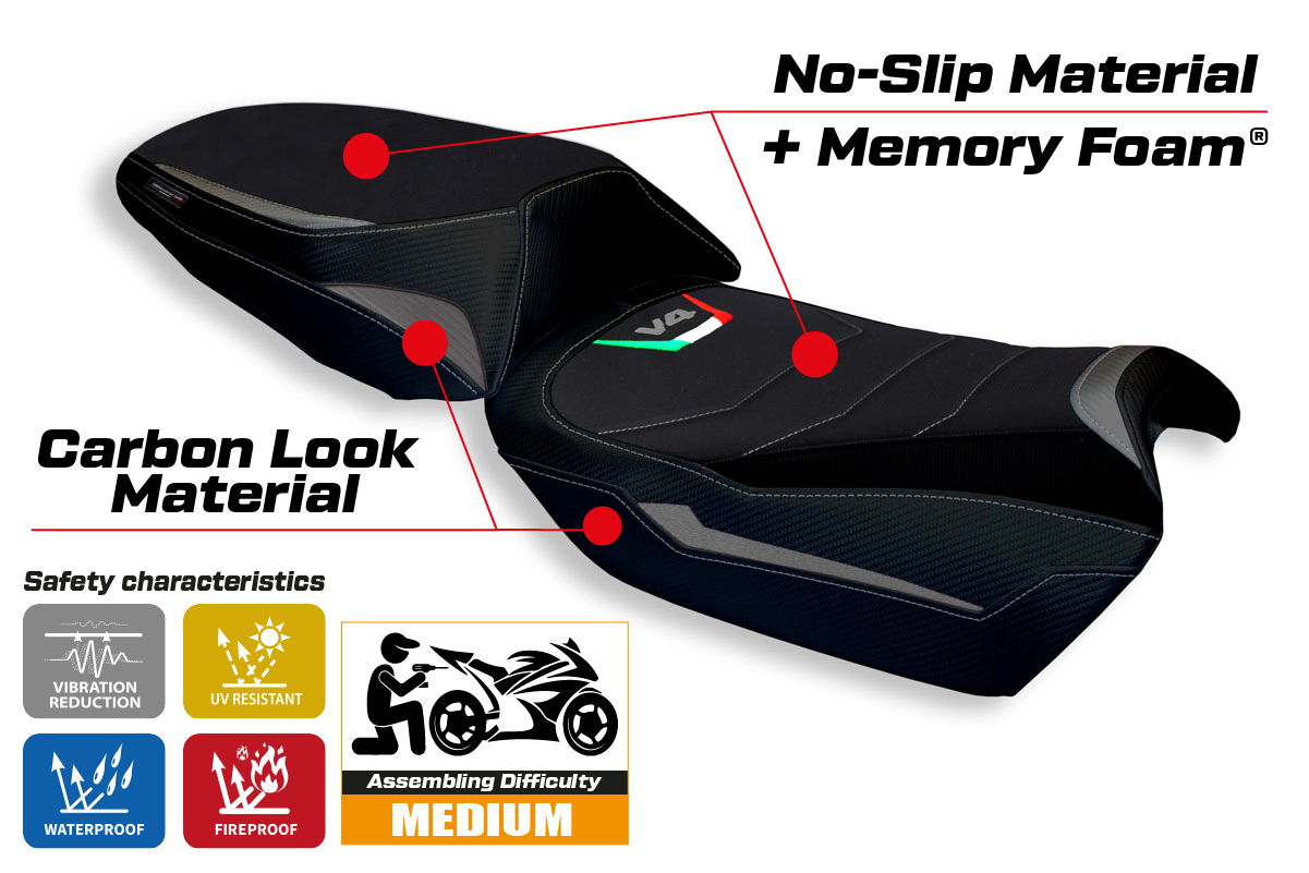 Seat cover compatible - Ducati Multistrada V4 2021-2025 - mod Galmi Comfort System