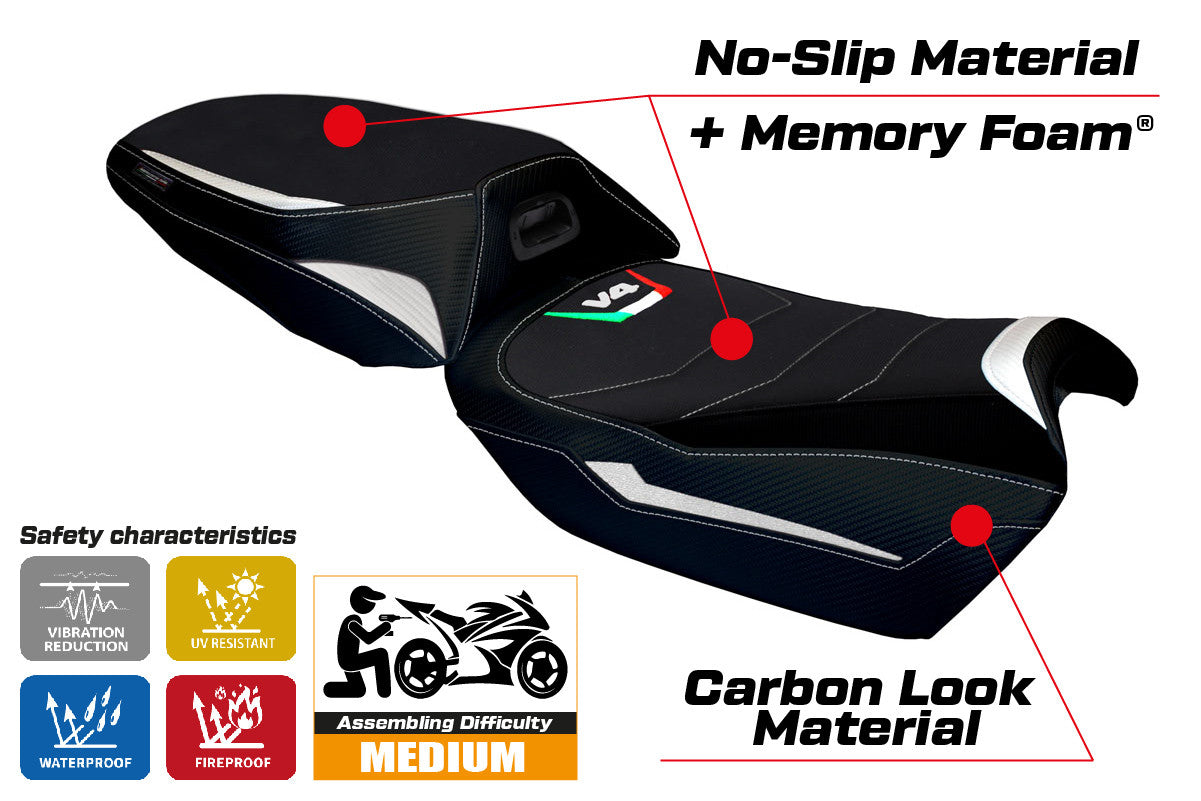 Seat cover compatible - Ducati Multistrada V4 2021-2025 - mod Rosita Comfort System