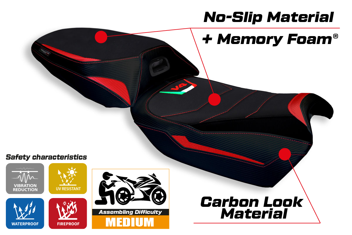 Seat cover compatible - Ducati Multistrada V4 2021-2025 - mod Rosita Comfort System