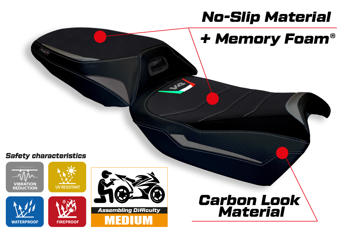 Seat cover compatible - Ducati Multistrada V4 2021-2025 - mod Rosita Comfort System