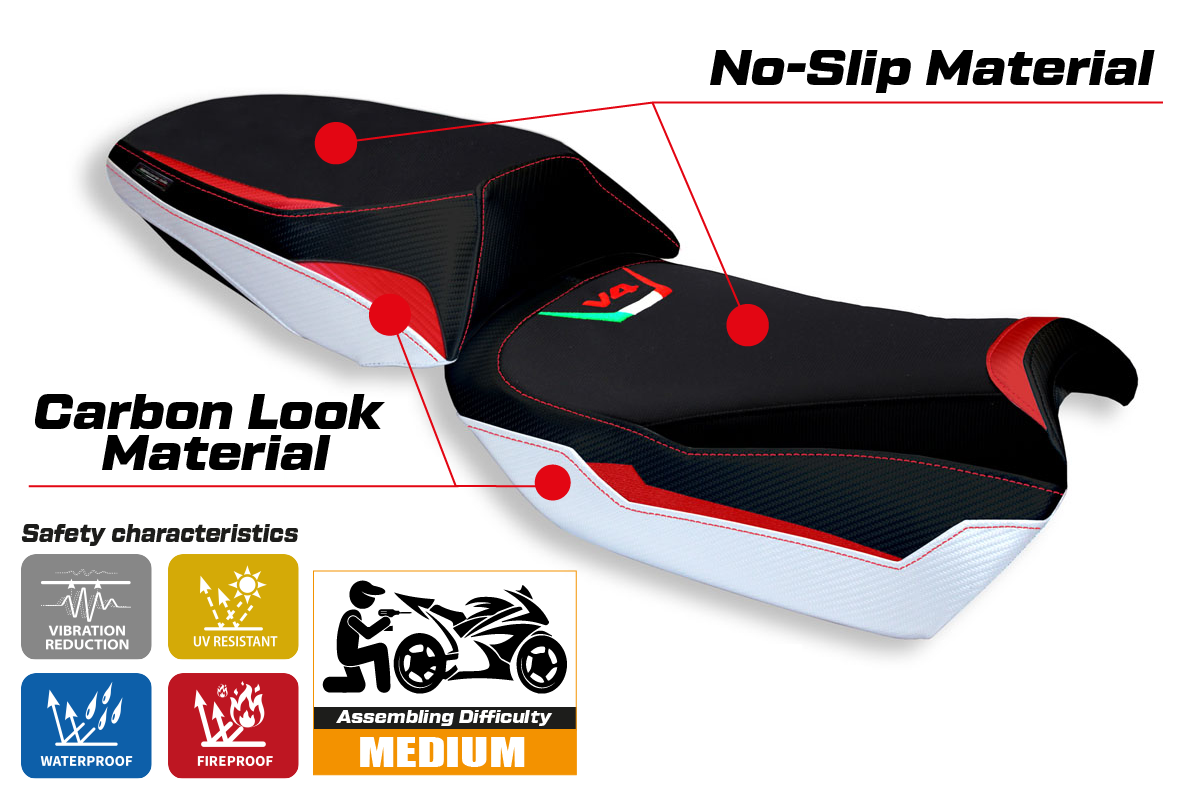 Seat cover compatible - Ducati Multistrada V4 2021-2025 - mod Tokat Special Color