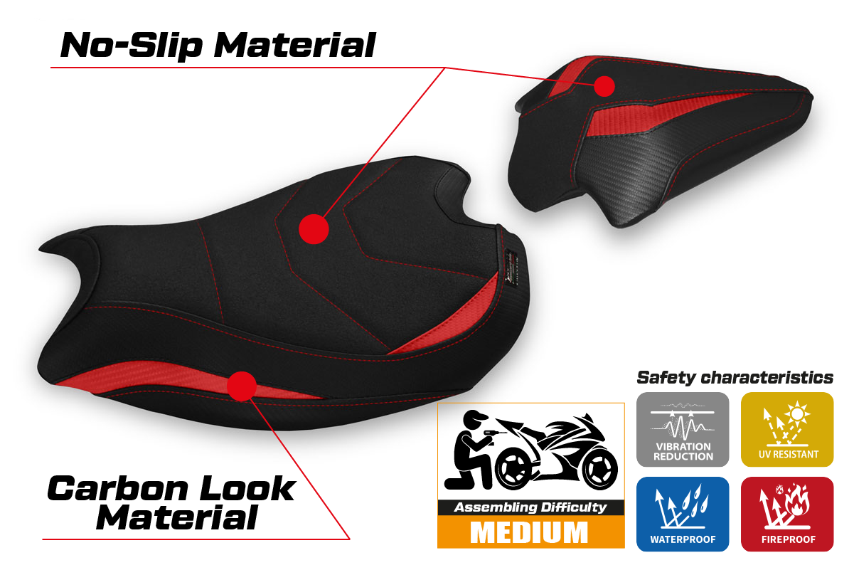 Seat cover compatible - Ducati Panigale V2 2020 - 2024 - mod Galati Ultragrip