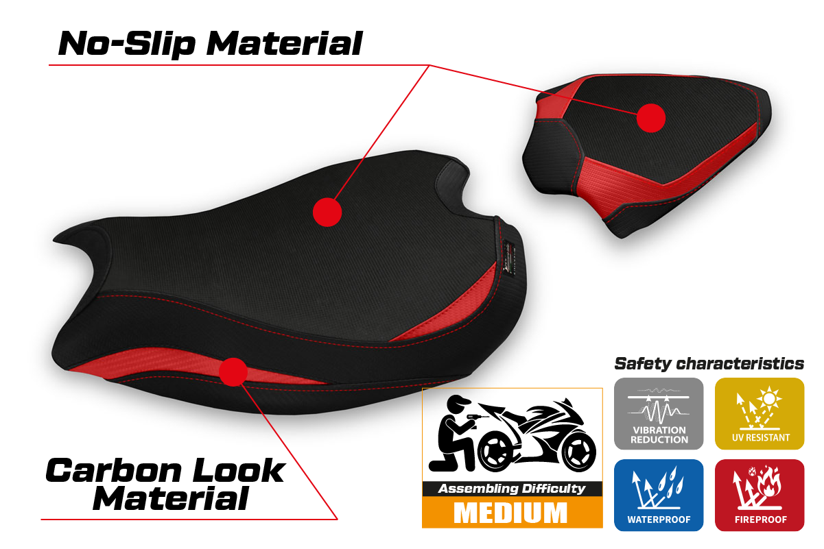 Seat cover compatible - Ducati Panigale V2 2020 - 2024 - mod Tulcea