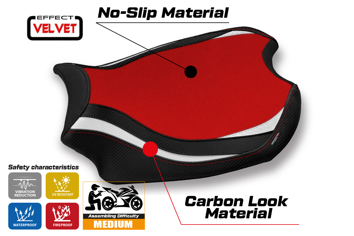 Seat cover compatible - Ducati Panigale V4 2018 - 2024 - mod Kerman