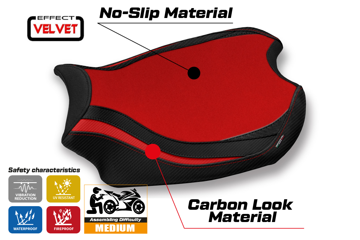 Seat cover compatible - Ducati Panigale V4 2018 - 2024 - mod Kerman