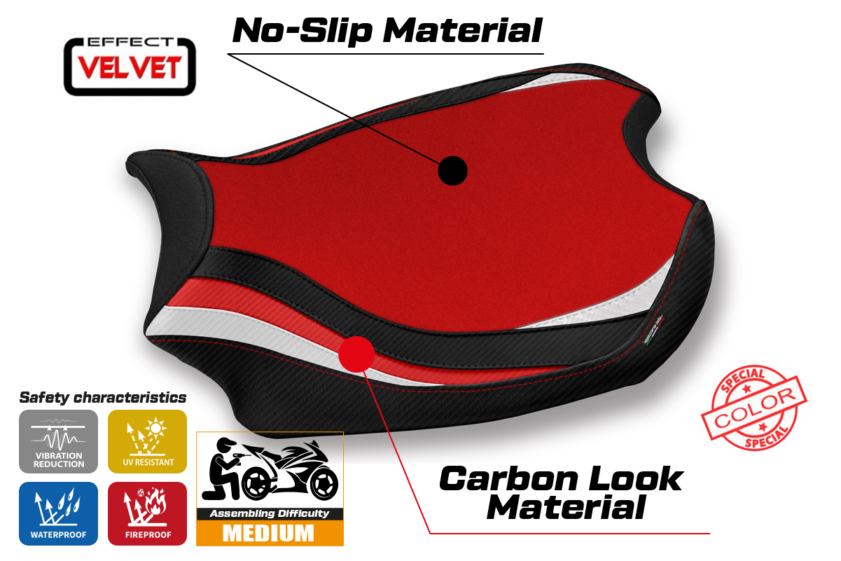Seat cover compatible - Ducati Panigale V4 2018 - 2024 - mod Kerman