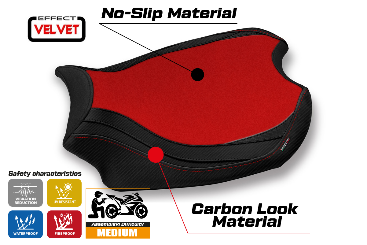 Seat cover compatible - Ducati Panigale V4 2018 - 2024 - mod Kerman