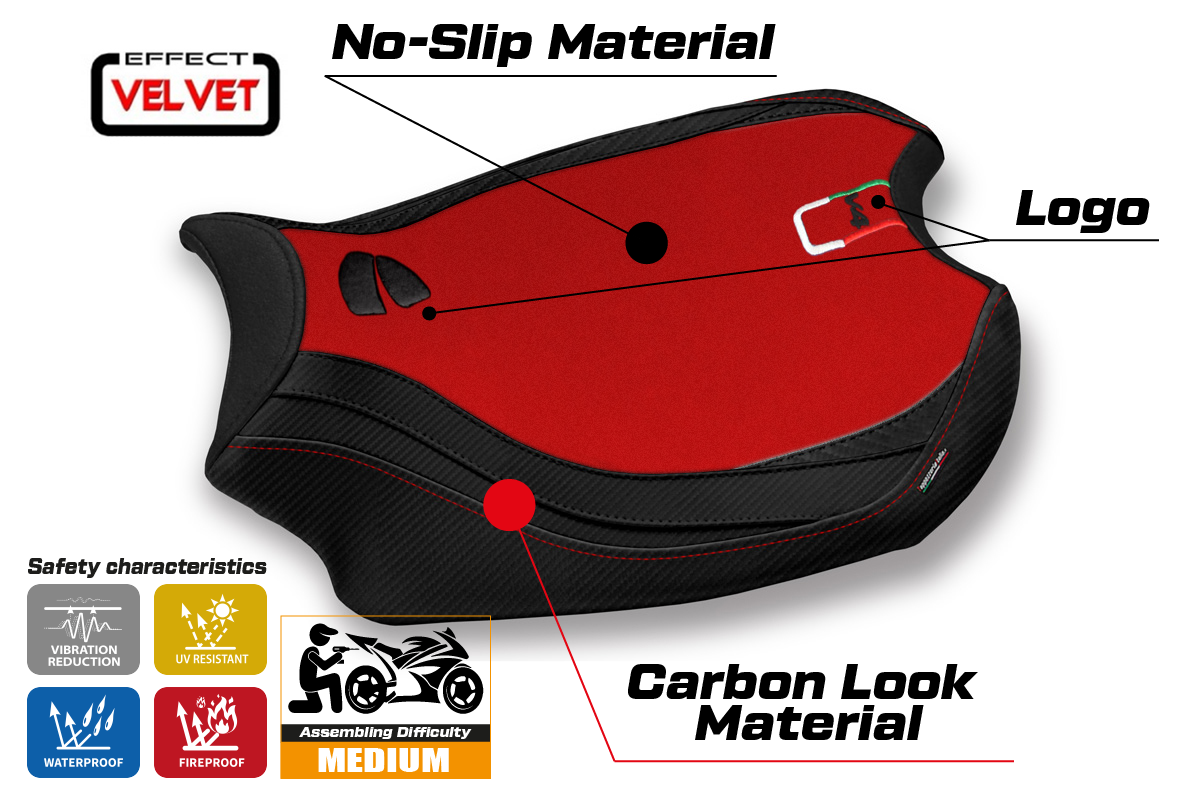 Seat cover compatible - Ducati Panigale V4 2018 - 2024 - mod Kerman