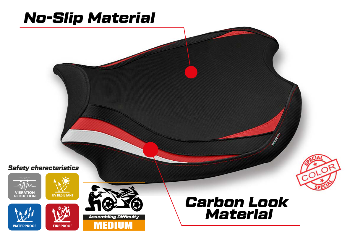 Seat cover compatible - Ducati Panigale V4 2018 - 2024 - mod Mahileu