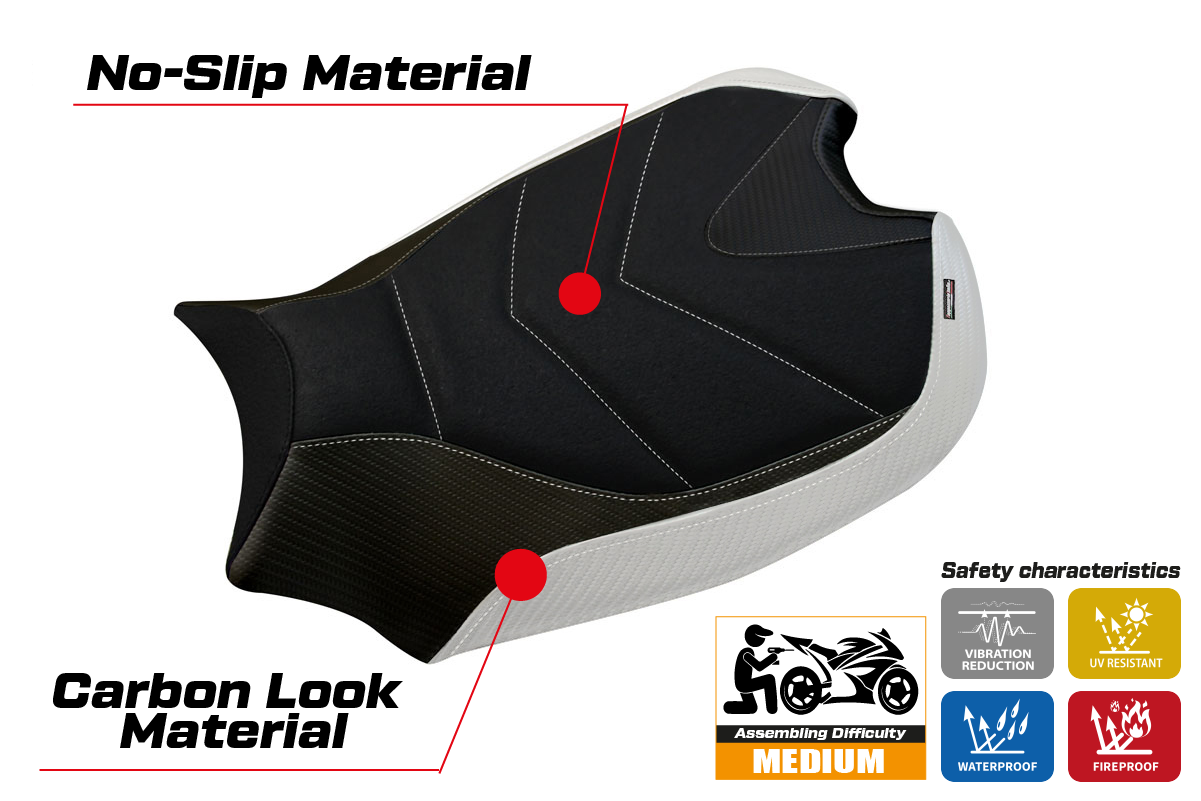 Seat cover compatible - Ducati Panigale V4 2018 - 2024 - mod Wanaka 1 Ultragrip