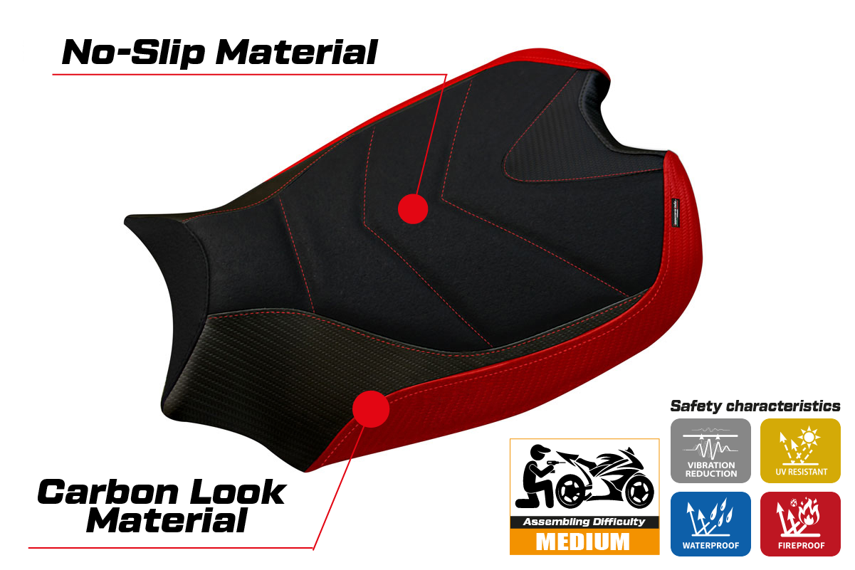 Seat cover compatible - Ducati Panigale V4 2018 - 2024 - mod Wanaka 1 Ultragrip