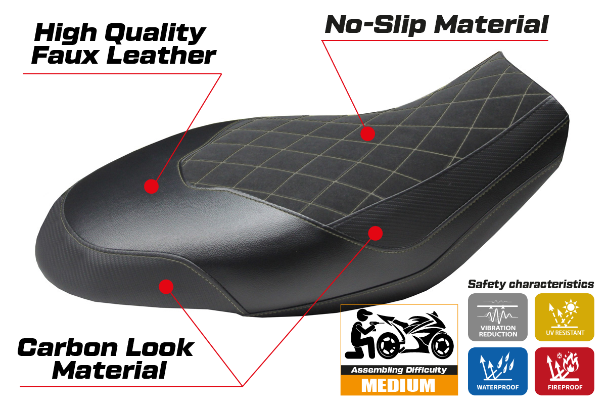 Seat cover compatible - Ducati Scrambler 400 / 800 / 1100 2015 - 2024 - mod Ischia Velvet