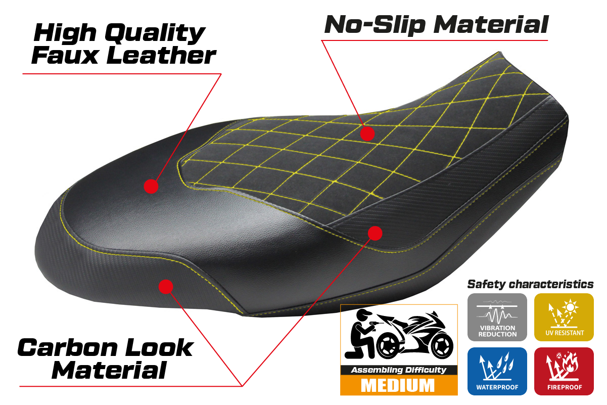 Seat cover compatible - Ducati Scrambler 400 / 800 / 1100 2015 - 2024 - mod Ischia Velvet