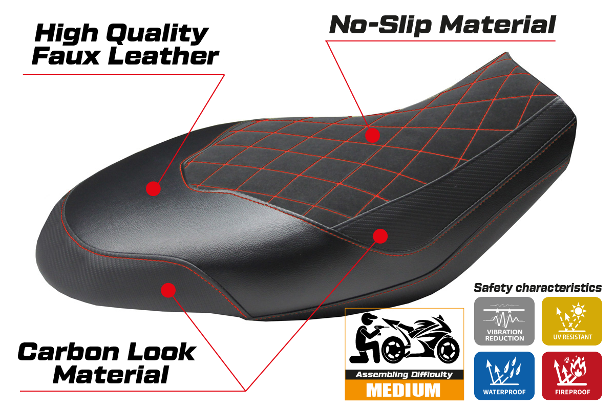 Seat cover compatible - Ducati Scrambler 400 / 800 / 1100 2015 - 2024 - mod Ischia Velvet