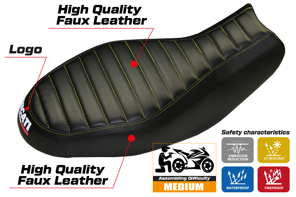 Seat cover compatible - Ducati Scrambler 400 / 800 / 1100 2015 - 2024 - mod Procida
