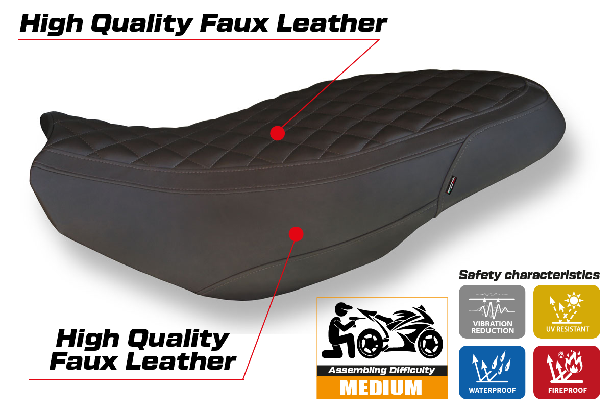 Seat cover compatible - Ducati Scrambler 400 / 800 / 1100 2015 - 2024 - mod Vintage