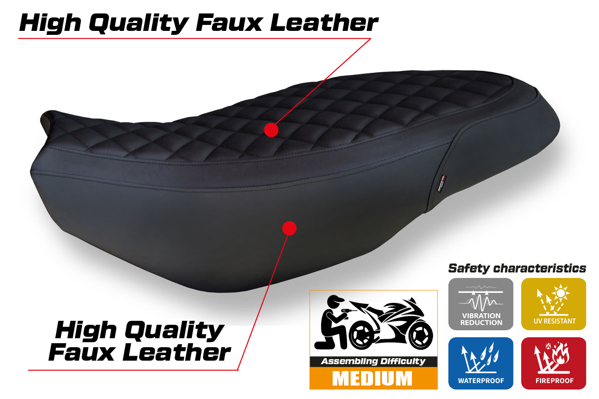 Seat cover compatible - Ducati Scrambler 400 / 800 / 1100 2015 - 2024 - mod Vintage