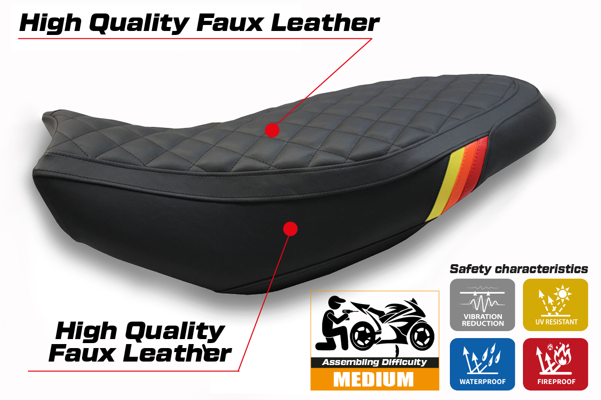 Seat cover compatible - Ducati Scrambler 400 / 800 / 1100 2015 - 2024 - mod Vintage