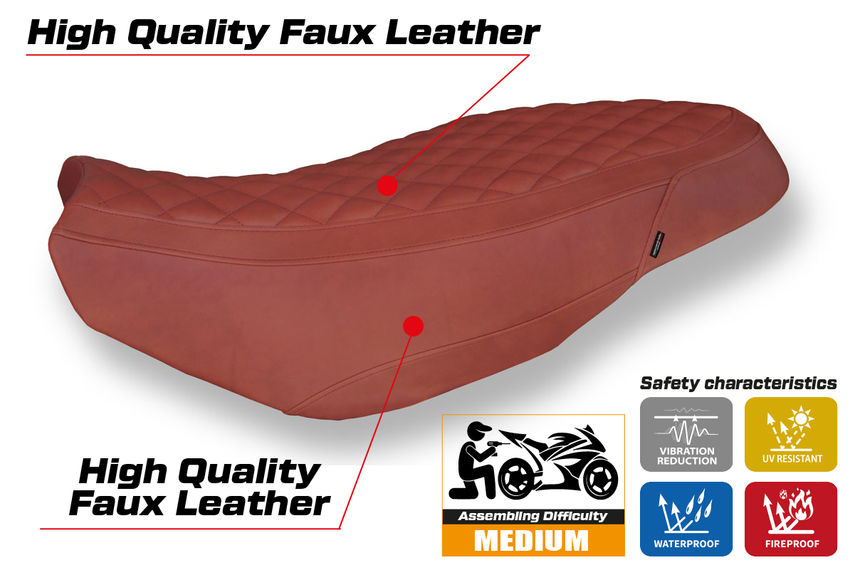 Seat cover compatible - Ducati Scrambler 400 / 800 / 1100 2015 - 2024 - mod Vintage