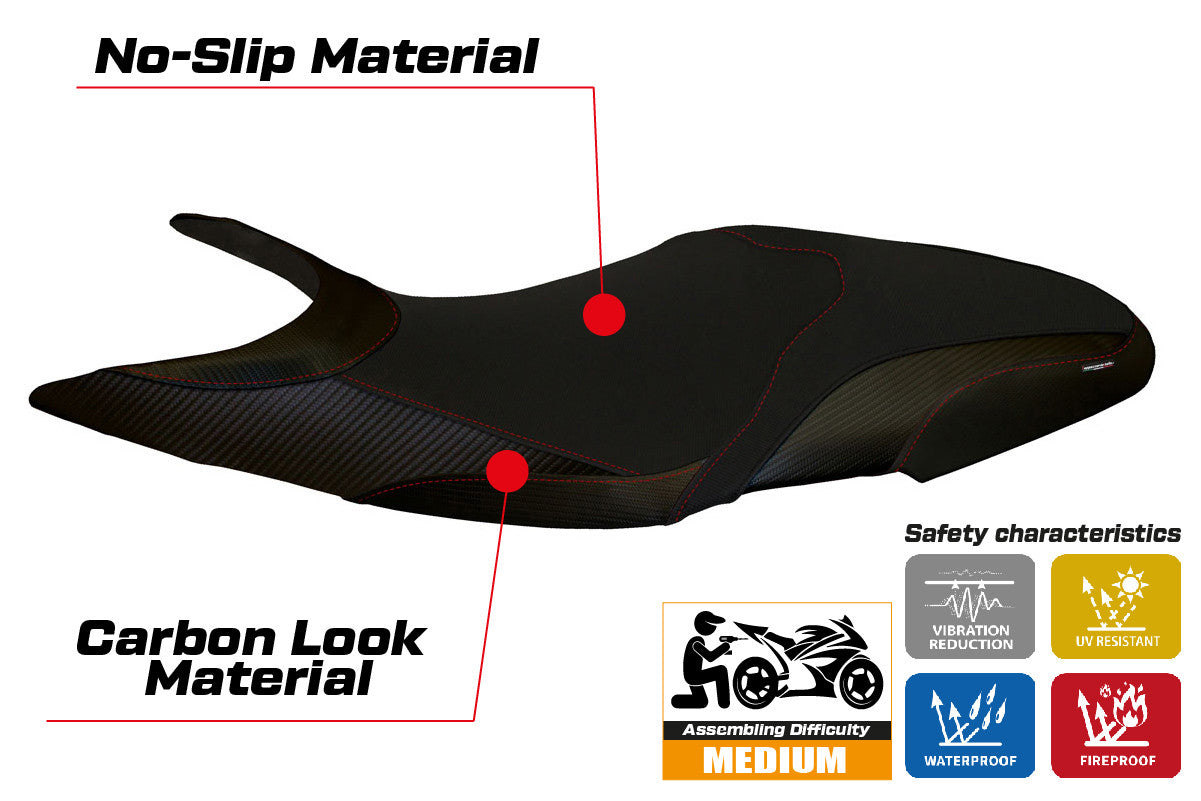 Seat cover compatible - Ducati Super Sport 2017 - 2024 - mod Massa 2