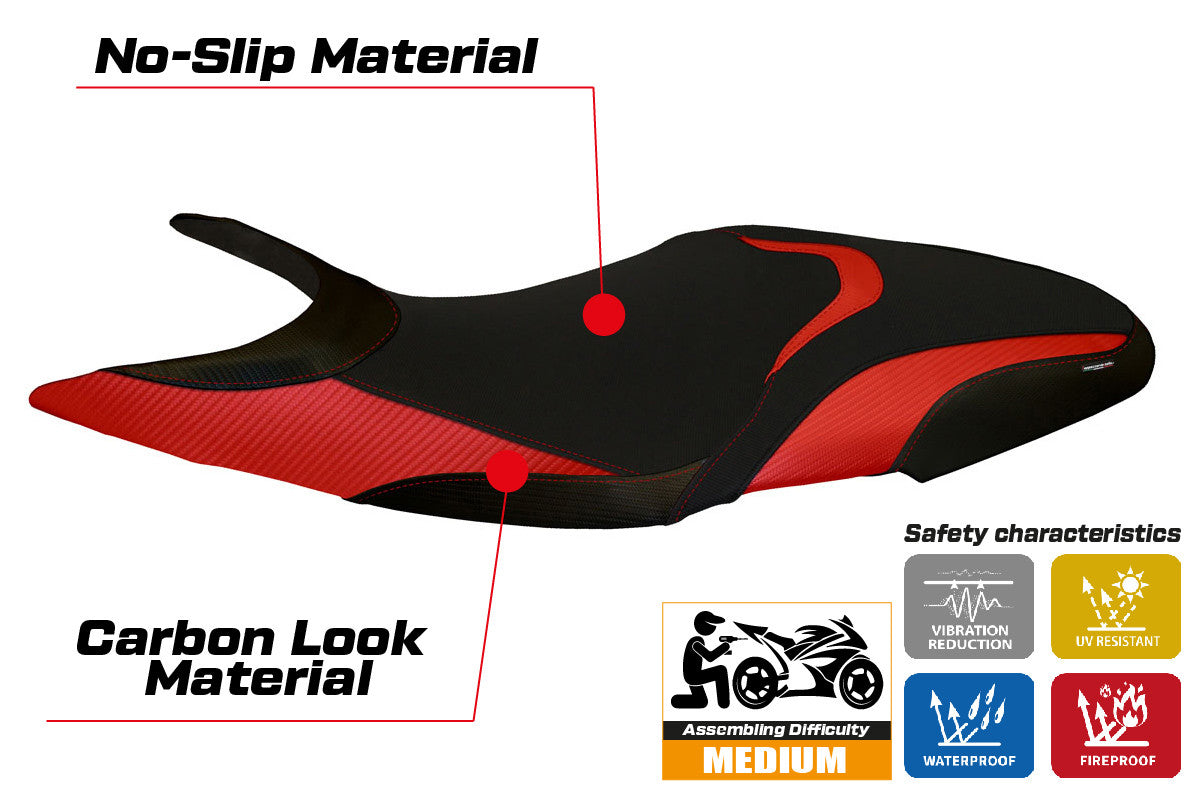Seat cover compatible - Ducati Super Sport 2017 - 2024 - mod Massa 2