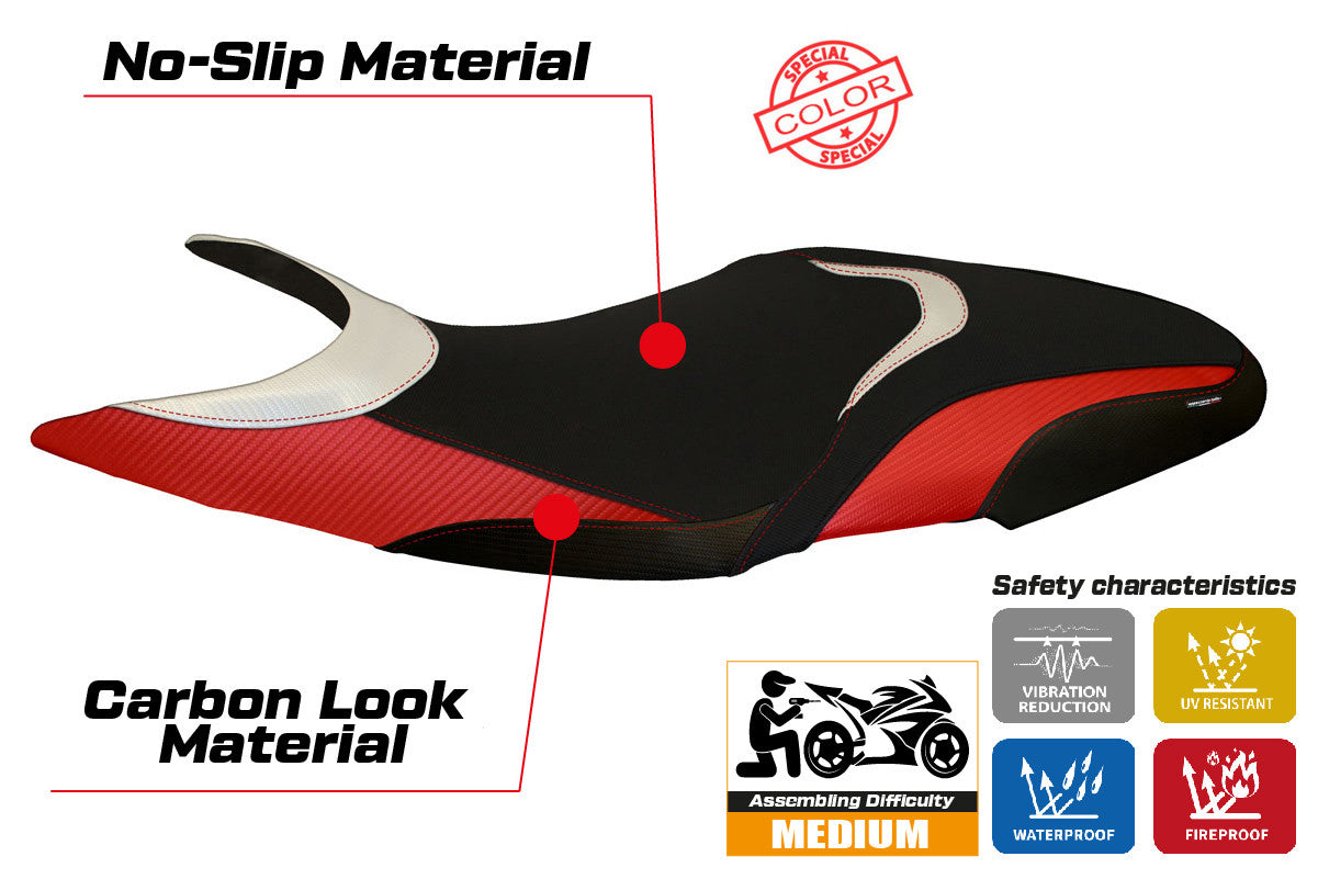 Seat cover compatible - Ducati Super Sport 2017 - 2024 - mod Massa Special Color