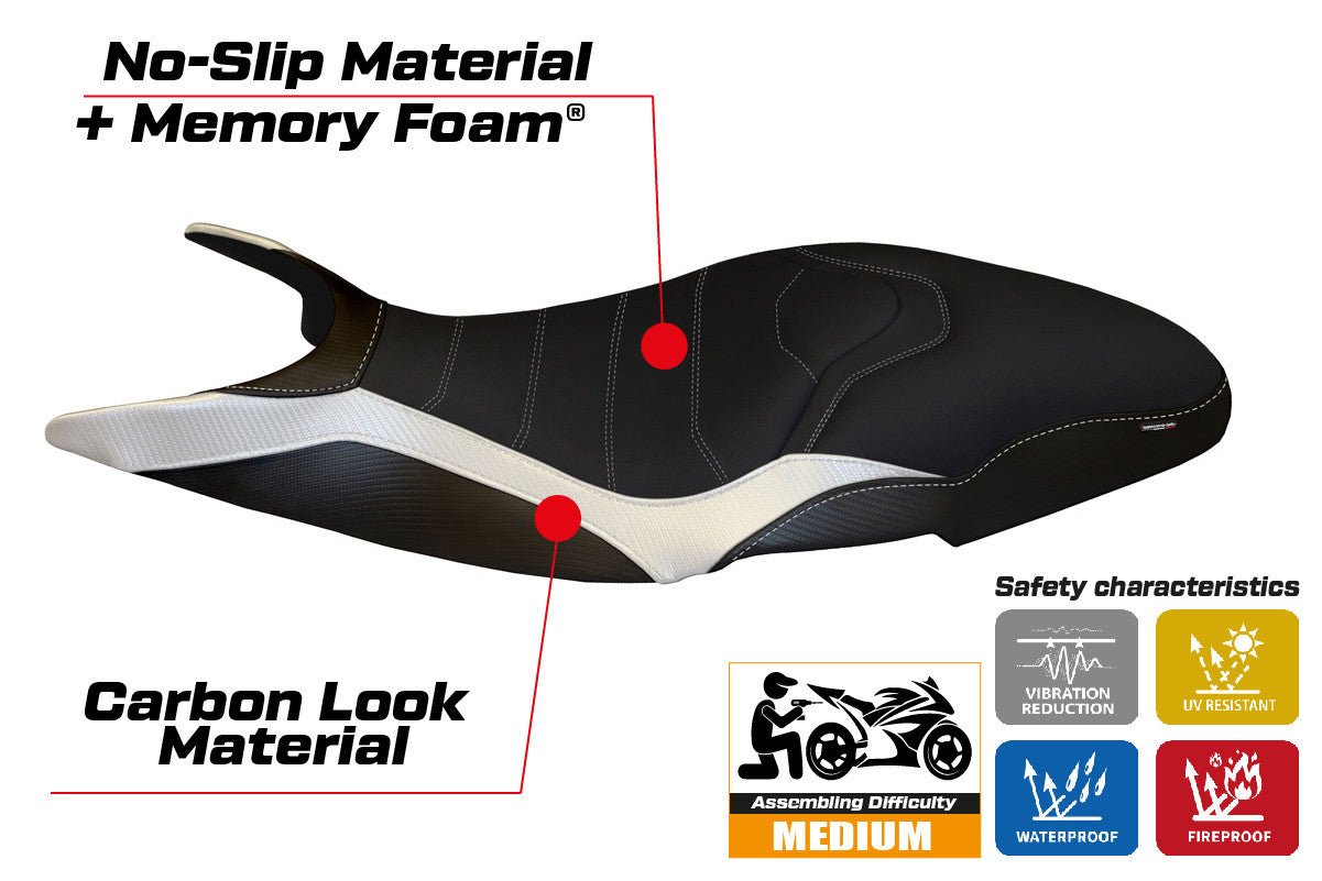 Seat cover compatible - Ducati Super Sport 2017 - 2024 - mod Pistoia 3 Comfort System