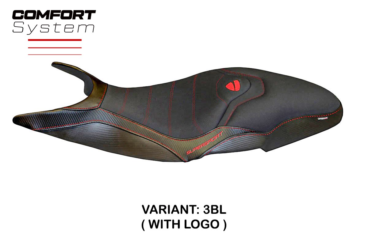 Seat cover compatible - Ducati Super Sport 2017 - 2024 - mod Pistoia 3 Comfort System