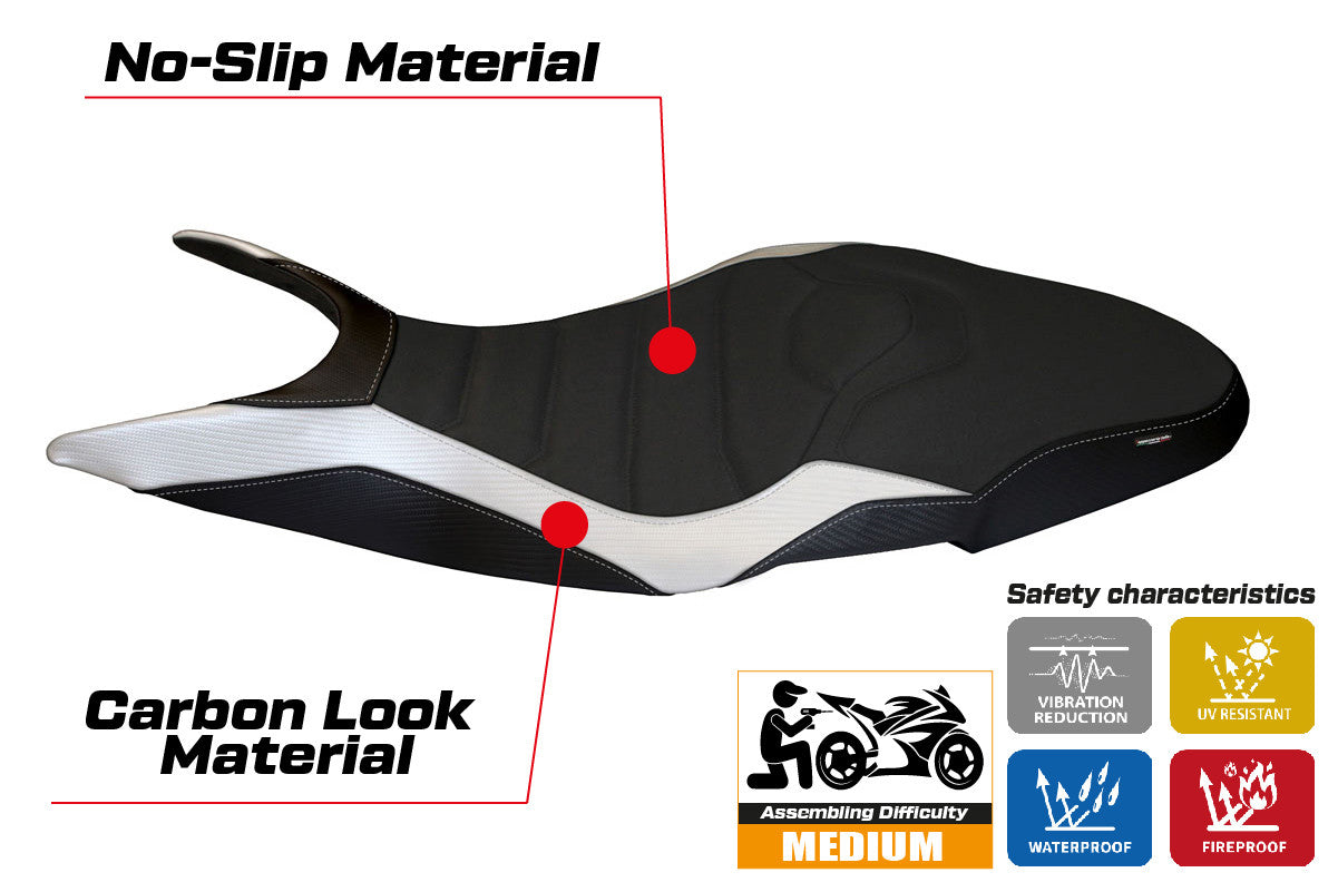 Seat cover compatible - Ducati Super Sport 2017 - 2024 - mod Pistoia 1 Ultragrip